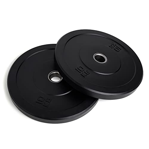 NALISOM- Olympic Bumper Weight Plates - Rubber Coated - 2 inch Barbell Weight Set