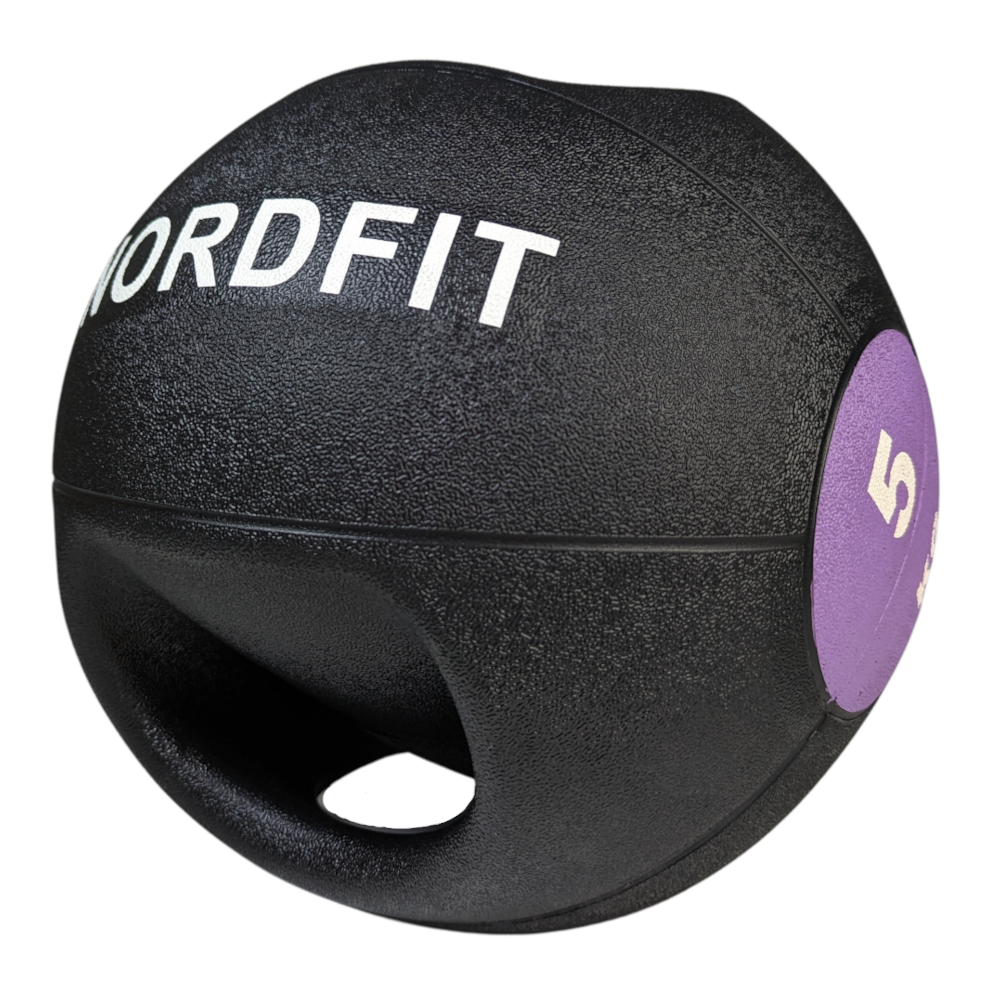 NALISOM Medicine Balls with Handles – 3kg, 4kg, 5kg, 6kg, 7kg, 8kg, 9kg and 10kg Medicine Ball – Anti-Slip Surface – Low Bounce – Fitness and Home Gym Equipment