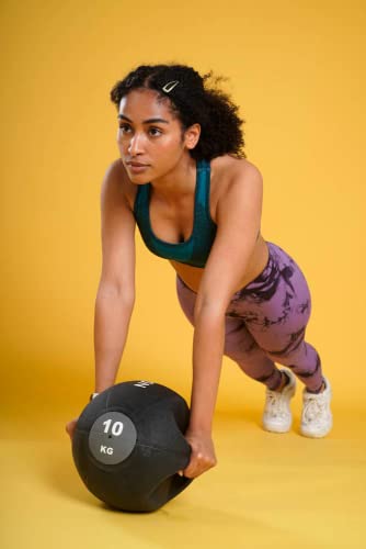 NALISOM Medicine Balls with Handles – 3kg, 4kg, 5kg, 6kg, 7kg, 8kg, 9kg and 10kg Medicine Ball – Anti-Slip Surface – Low Bounce – Fitness and Home Gym Equipment