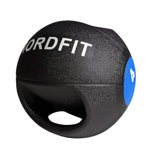 NALISOM Medicine Balls with Handles – 3kg, 4kg, 5kg, 6kg, 7kg, 8kg, 9kg and 10kg Medicine Ball – Anti-Slip Surface – Low Bounce – Fitness and Home Gym Equipment