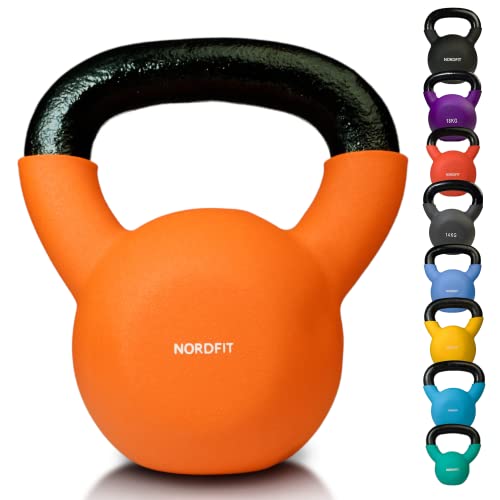 NALISOM Neoprene Coated Cast Iron Kettlebell Weights - Sizes 4kg to 20kg