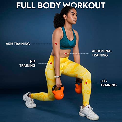 NALISOM Neoprene Coated Cast Iron Kettlebell Weights - Sizes 4kg to 20kg