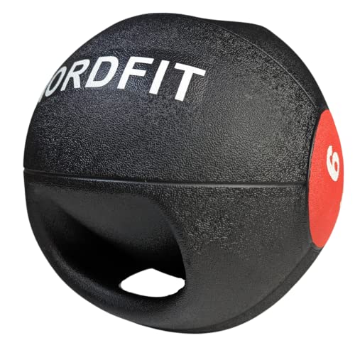 NALISOM Medicine Balls with Handles – 3kg, 4kg, 5kg, 6kg, 7kg, 8kg, 9kg and 10kg Medicine Ball – Anti-Slip Surface – Low Bounce – Fitness and Home Gym Equipment